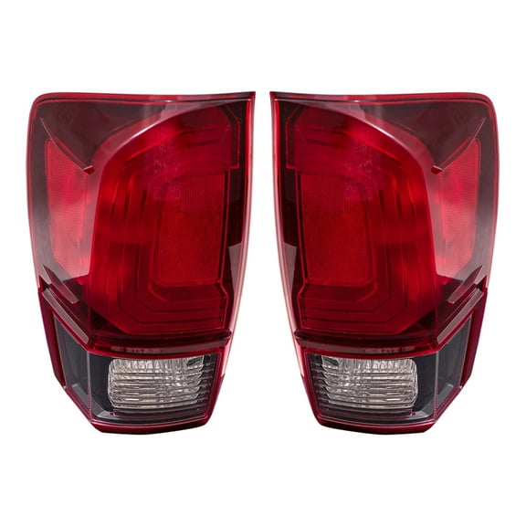 Brock Tail Light for 2016-2023 Tacoma SR/SR5 Red Bezel-Smoked Back-Up Light 18-19 TRD Set