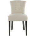 thumbnail image 6 of SAFAVIEH Sinclaire Contemporary Linen Polyester Solid Dining Side Chair, True Taupe (Set of 2), 6 of 11