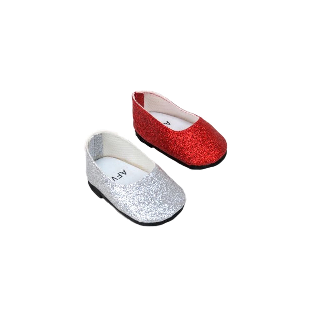 silver glitter heels red bottom