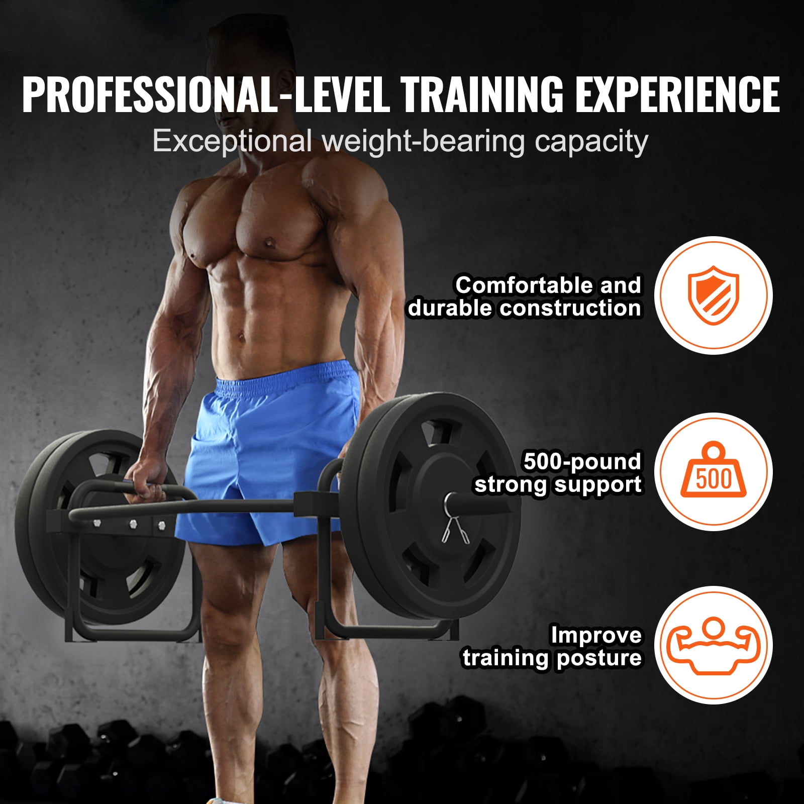 KFFKFF Hex Trap Bar Shrug Deadlift Squat Shrug Bar Weight Lifting Barbell