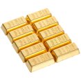 thumbnail image 1 of 10pcs Doll House Gold Bars Model Mini Golden Brick Miniature Layout Gold Bars Size L Hollow, 1 of 1