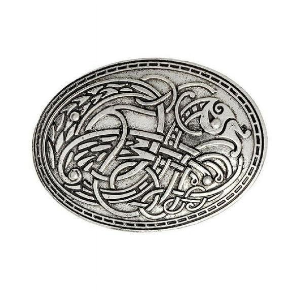 Fashion Scandinavian Wolf Carved Brooch Pin Korean Style Brooches Clothing Accessory Women Ethnic Badge Jewelry Adornment