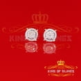 thumbnail image 5 of King of Bling's 925 Sterling Silver 0.35ct Diamond For Women's/ Men's Yellow Stud Round Earrings, 5 of 12