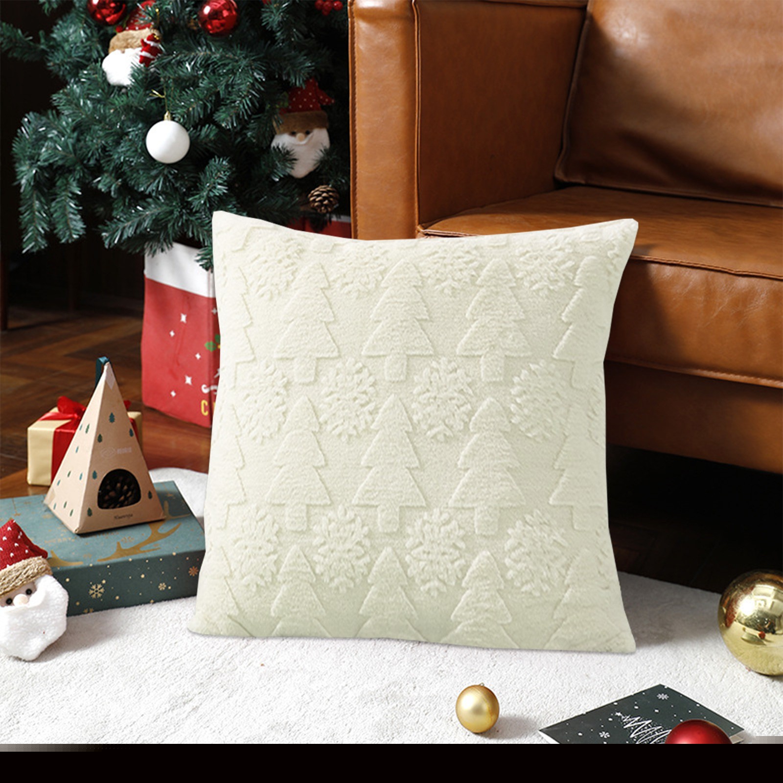thumbnail image 1 of pstuiky Fundas de almohada navideñas de varios tamaños para decoración navideña y de invierno. Fundas de almohada para el sofá del hogar., 1 of 6