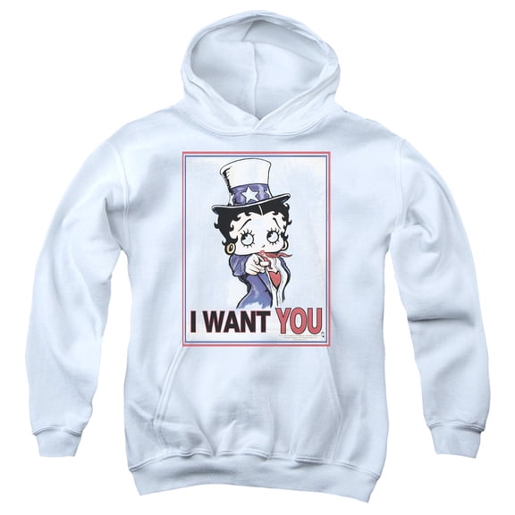 Betty Boop - Auntie Boop - Youth Hooded Sweatshirt - Large