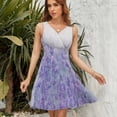 thumbnail image 7 of Purple Lavender Dress Summer Street Style Dresses Female Sleeveless Printed Sundress, 7 of 7