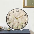 thumbnail image 5 of Dreamtimes Pearls Large Flowers Pattern Wall Clock Silent Non Ticking 10 Inch Round Easy to Read for Home Office School Clock, 5 of 7