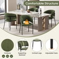 thumbnail image 3 of Dining Chairs Set of 2,Modern Fabric Upholstered Kitchen Dining Room Chairs with Metal Legs, Armsrest,Curved Backrest for Living Room Restaurant Cafe,Green, 3 of 8