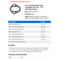 thumbnail image 2 of Fuel Pump Mounting Gasket - Compatible with 1961 - 1971 International Scout 1962 1963 1964 1965 1966 1967 1968 1969 1970, 2 of 2