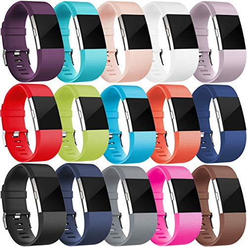 Wepro Bands Compatible with Fitbit Charge 2 HR 3-Pack Adjustable Wrist Repla... 