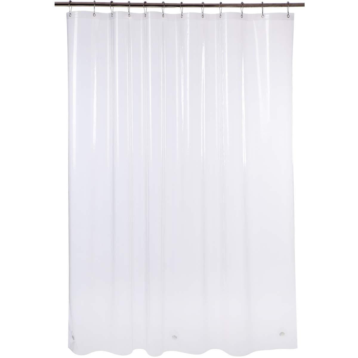 AmazerBath Plastic Shower Curtain, 70" W x 72" H EVA 8G Shower Curtain