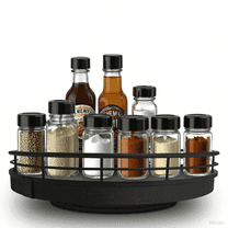 Oak Wood 360 Degree Rotating 10-inch Round Wooden Lazy Susan for Cabinet, Dining Table, Kitchen