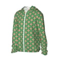 thumbnail image 2 of Rocae 60s and 70s Style Print Breathable Sun Protection Hoodie Quick-Dry Lightweight Long Sleeve Hoodie Unisex Running Sports Shirt, 2 of 9