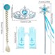 thumbnail image 3 of Reina De La Nieve Princesa Elsa Disfraces Niñas Congeladas Elsa Cosplay Vestido De Cumpleaños Para Niña Pequeña Con Corona Sombreros Guantes Accesorios Fiesta De Halloween Niños Princesa Vestir Muyoka Hogar, 3 of 7