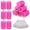Pink, variant on Hair Curlers Rollers, 12Pcs Hair Rollers Hair Curlers Self Grip Holding Rollers with 12 Pcs Hair Clips for Long Medium Short Thick Fine Thin Hair Bangs Volume