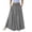 Grey, variant on Women's High Waisted Midi Skirt, Elegant Solid Color Front Button A-Line Skirt with Pockets and Side Slit, Versatile All Seasons Work Skirt for Office and Casual Wear Brown L
