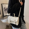 thumbnail image 4 of Minnieouse Bolso pequeño cuadrado espacioso y a la moda para mujer, bolso pequeño de felpa de cordero para ocio, otoño e invierno Bolsas de mensajero y de hombro negro, 4 of 6