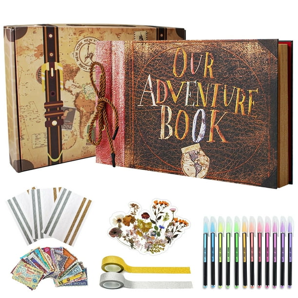 Álbum de fotos para álbumes de recortes con nuestro libro de aventuras con caja de regalo
