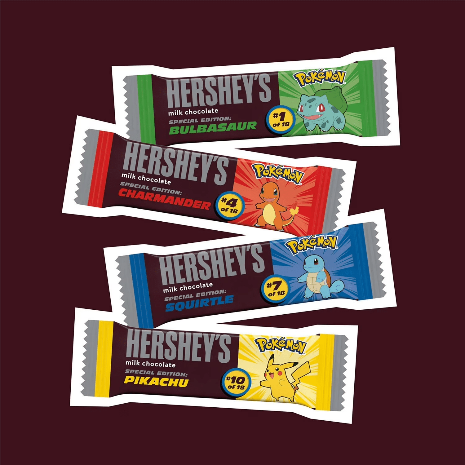Hershey’s Milk Chocolate, Pokémoon Special Edition, Individually Wrapped, Snack Size Candy Bars (4 Pounds)