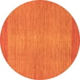 thumbnail image 1 of Ahgly Company Indoor Round Abstract Orange Modern Area Rugs, 6' Round, 1 of 4