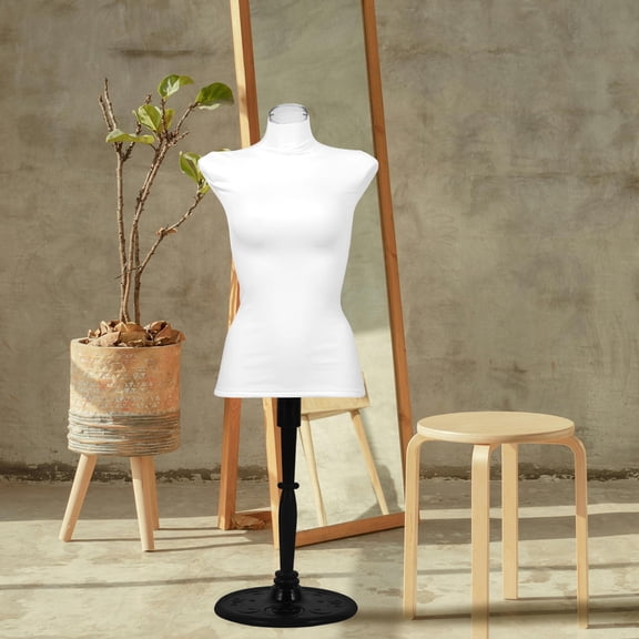 NICEXMAS White Stretch Fabric Mannequin Cover with Elastic Stretch for Retail Fashion Display and Clothing Presentation
