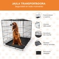 thumbnail image 2 of jaula acero para mascota 70x50x60cm color negro Poli Pets P-JAPM03BK, 2 of 8