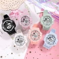 thumbnail image 2 of Kids Electronic Watches Waterproof Round Dial Pu Strap Sport Digital WatchMatcha Green, 2 of 5