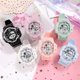 thumbnail image 2 of Kids Electronic Watches Waterproof Round Dial Pu Strap Sport Digital WatchMatcha Green, 2 of 5