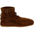 thumbnail image 5 of MINNETONKA Double Fringe Side Zip Boots Dusty Brown, 5 of 7