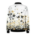 thumbnail image 4 of UVEASISHA Trendy Print Jackets for Women Plus Size Zip Up Outwear Long Sleeve Fall Bomber Jacket White XXXL, 4 of 5