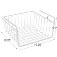 thumbnail image 2 of Modern Home Cabinet Wire Hanging Basket Shelves - Space Saving Under Shelf Storage Organizer (10.25"), 2 of 7