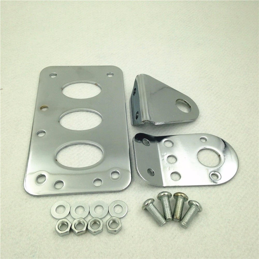 Chromed Horizontal Side Mount License Bracket For Harley Bobber Chopper Custom Chromed Horizontal Side Mount License Bracket For Harley Bobber Chopper Custom