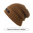 thumbnail image 6 of Joernso Solid Color Winter Warm Hat Streetwear Cap High Elastic Ultra-Thick Unisex Autumn Winter Knitted Beanie Accessories, 6 of 8