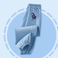 thumbnail image 2 of WEIYLL Boys' Pants Outdoor Elastic Summer Spring Playwear Round Neck Printed Design Light Blue1 size 8-10 Years, 2 of 7