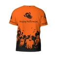 thumbnail image 6 of Halloween Mens T-Shirts, Halloween Orange Ghost Short Sleeve Crew Neck Soft T Shirts for Man Halloween Party Costume, 6 of 7