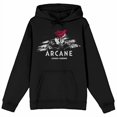 thumbnail image 5 of Arcane Vi in Black and White Logo text on Black Adult Hoodie-6XL, 5 of 7