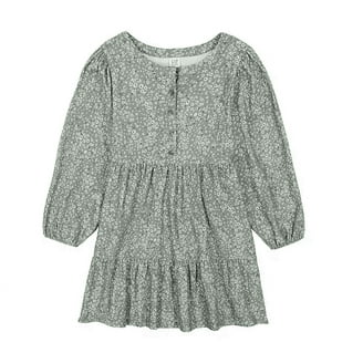 GAP Kids Girl's Long Sleeve Smocked Print Dress (Navy Floral, Medium (7/8))  - Walmart.com