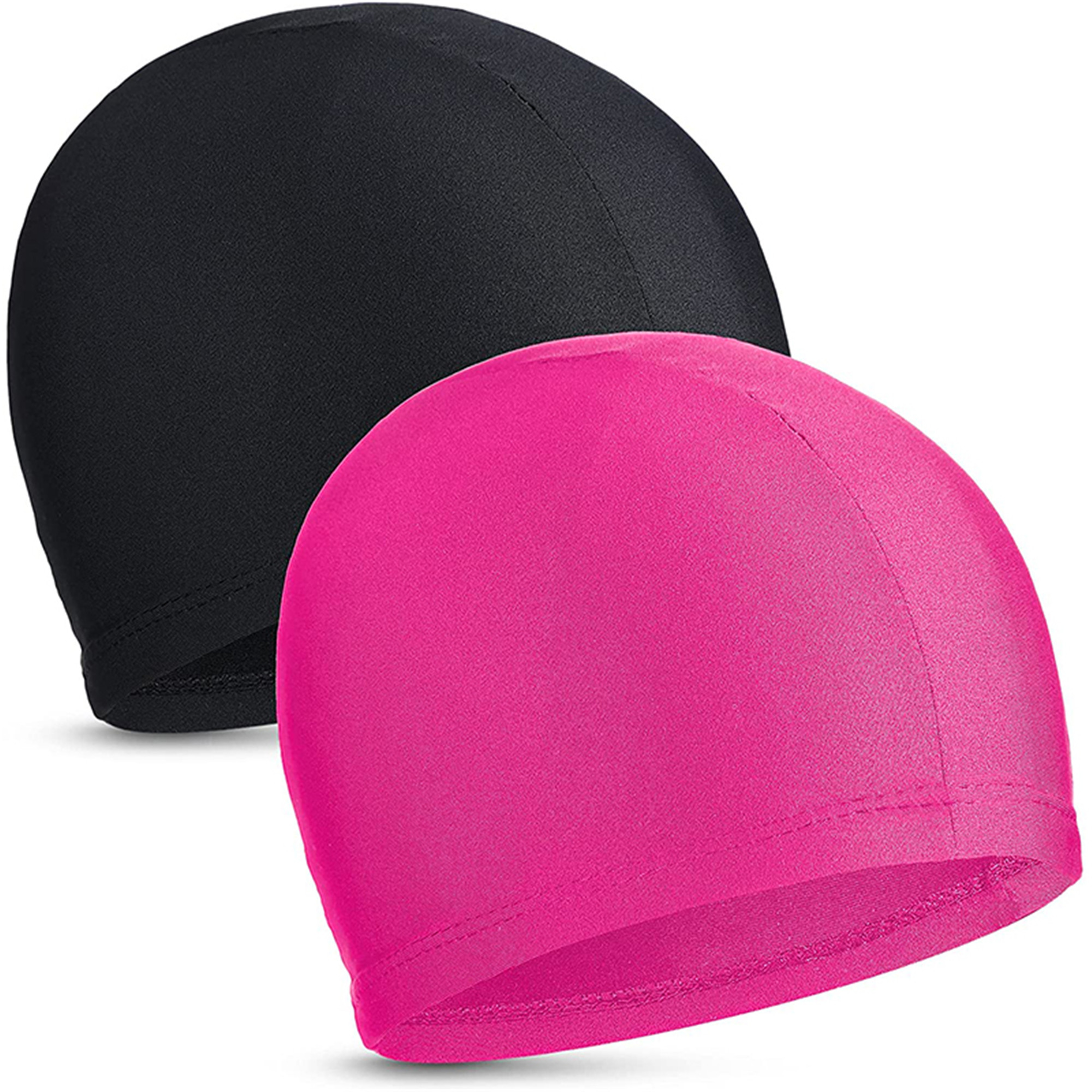 Elbourn Swimming Caps for Men Women Elastic Fabric Ear Protection Long