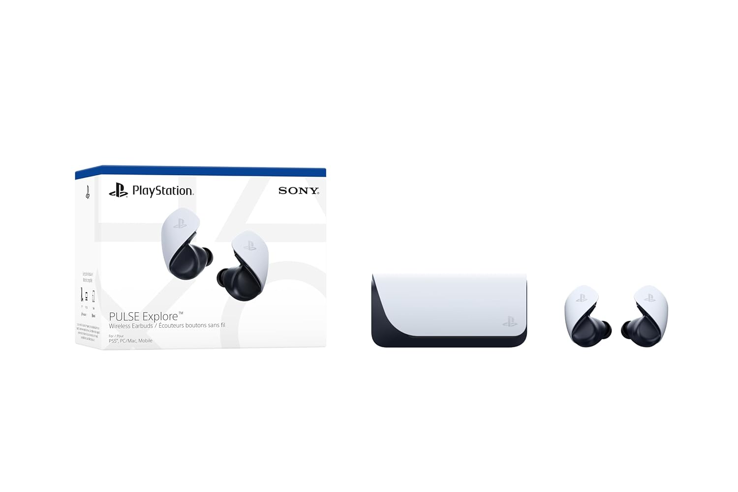 Audífonos Inalámbricos PlayStation PULSE Explore con Estuche de Carga, para PS5, Blanco 3