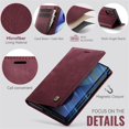 thumbnail image 4 of CaseMe Calf Leather Lining Microfibre Wallet Case for Samsung Galaxy Z Fold8 5G 7.6-inch with RFID Blocking,Magnetic Closure,Card Slots,Cash Slot,Flip Folio Protective Phone Case,Red, 4 of 11