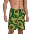 thumbnail image 2 of Wukai Big Colorful Avocados Men’s Short Pajama Pants With Pockets Soft Sleep Pj Shorts for Men-XX-Large, 2 of 6