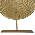 thumbnail image 4 of 18" x 23" Gold Metal Textured Round Disk Starburst Sculpture with Stand, by CosmoLiving by Cosmopolitan, 4 of 8