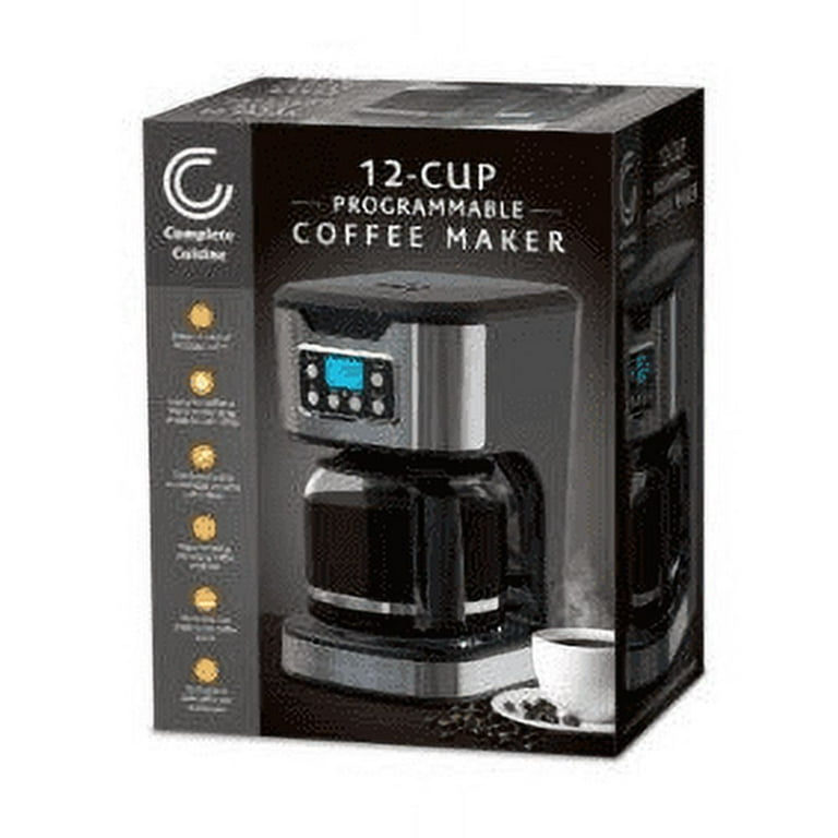 12-Cup Programmable Coffee Maker, Electric Brewer, Auto Shut Off