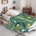 thumbnail image 4 of Personalized Frog Gift for Kids Green Leaf Frog Throw Blanket, Frog Gift for Frog Lover, Soft Cozy Flannel Blankets for Bed Couch Sofa 50x40 Inches, 4 of 6