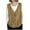 Khaki, variant on Hueook Womens Sweater Vest Fleece Vest Women Ladies' Spring and Winter Solid Color V-neck Button Knitted Sleeveless Tank Top Loose Hooded Beige Free Size