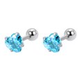 thumbnail image 1 of Pendientes de acero inoxidable con forma de tornillo para mujer, sin necesidad de dormir, con orificios finos para las orejas y con forma de aguja, 1 of 4