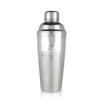 Viski Admiral Hammered Stainless Steel Cocktail Shaker, Home Bar Gifts 24oz