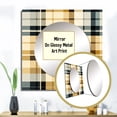 thumbnail image 3 of Designart "Classic Plaid Elegance I" 0 Square Mirror For Wall Decor - Large Cream Square Mirror Printed Wall Decor - Scandinavian Square Living Room Mirror, 3 of 5