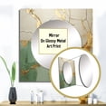 thumbnail image 3 of Designart "Gold Pottery In Green Minimalism" abstract spirals Square Mirror Wall Decor Modern - Large Green Square Bathroom Mirror - Square Printed Wall Mirror Art, 3 of 5