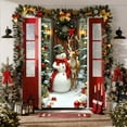 thumbnail image 4 of Christmas Door Cover Banner, Christmas Decorations Flag Photography Background for for Winter Party Decorations Supplies (Snowman, 71 x 35 Inch), 4 of 6